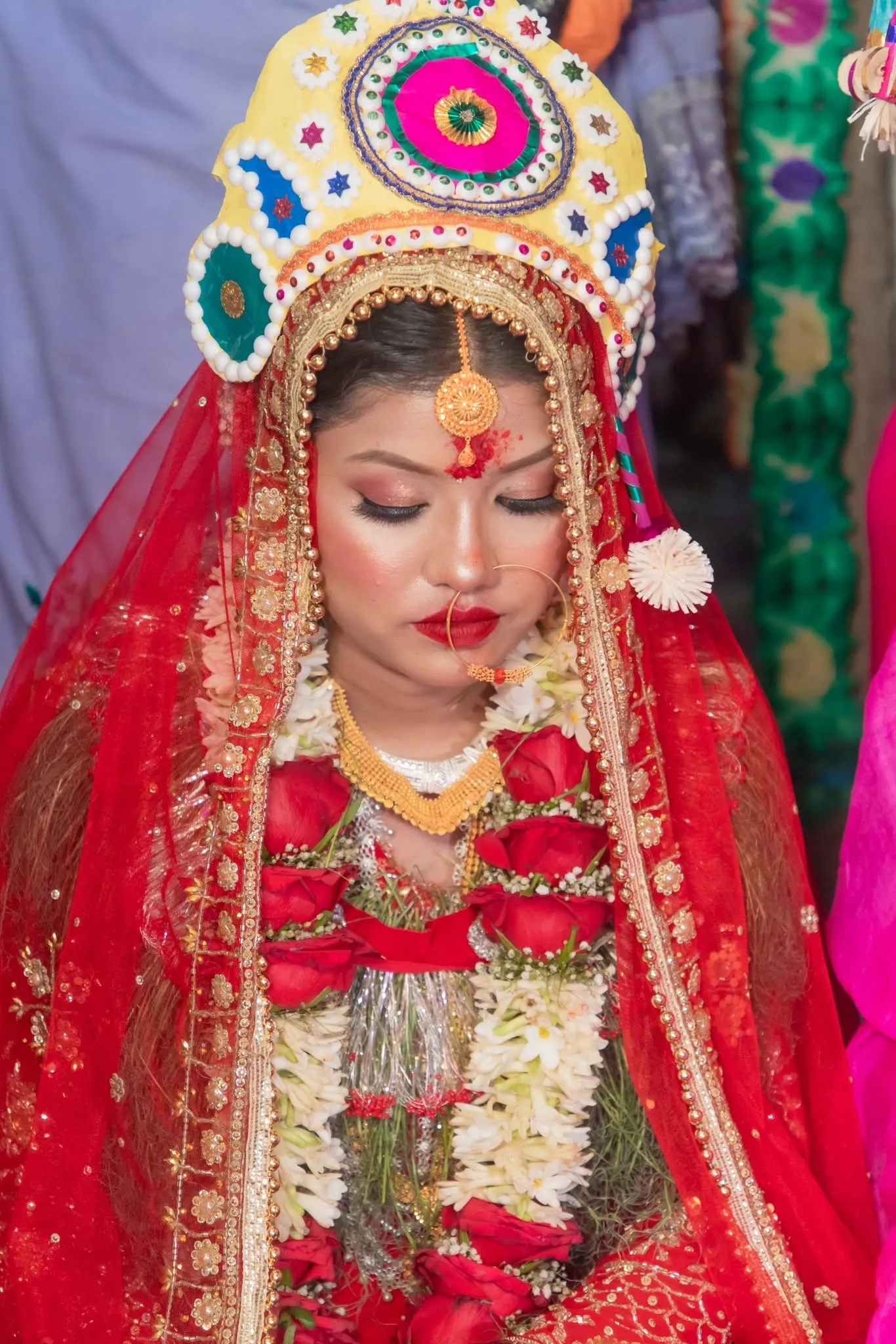 Bridge in traditional attire